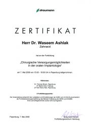 Zertifikat "Chirurgische Versorgungsmöglichkeiten" - 05/2008 Zertifikat "Chirurgische Versorgungsmöglichkeiten" - 05/2008