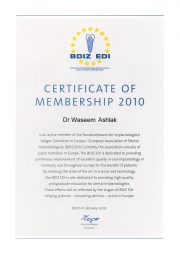 Certificate of Membership - BDIZ EDI - 2010 Certificate of Membership - BDIZ EDI - 2010